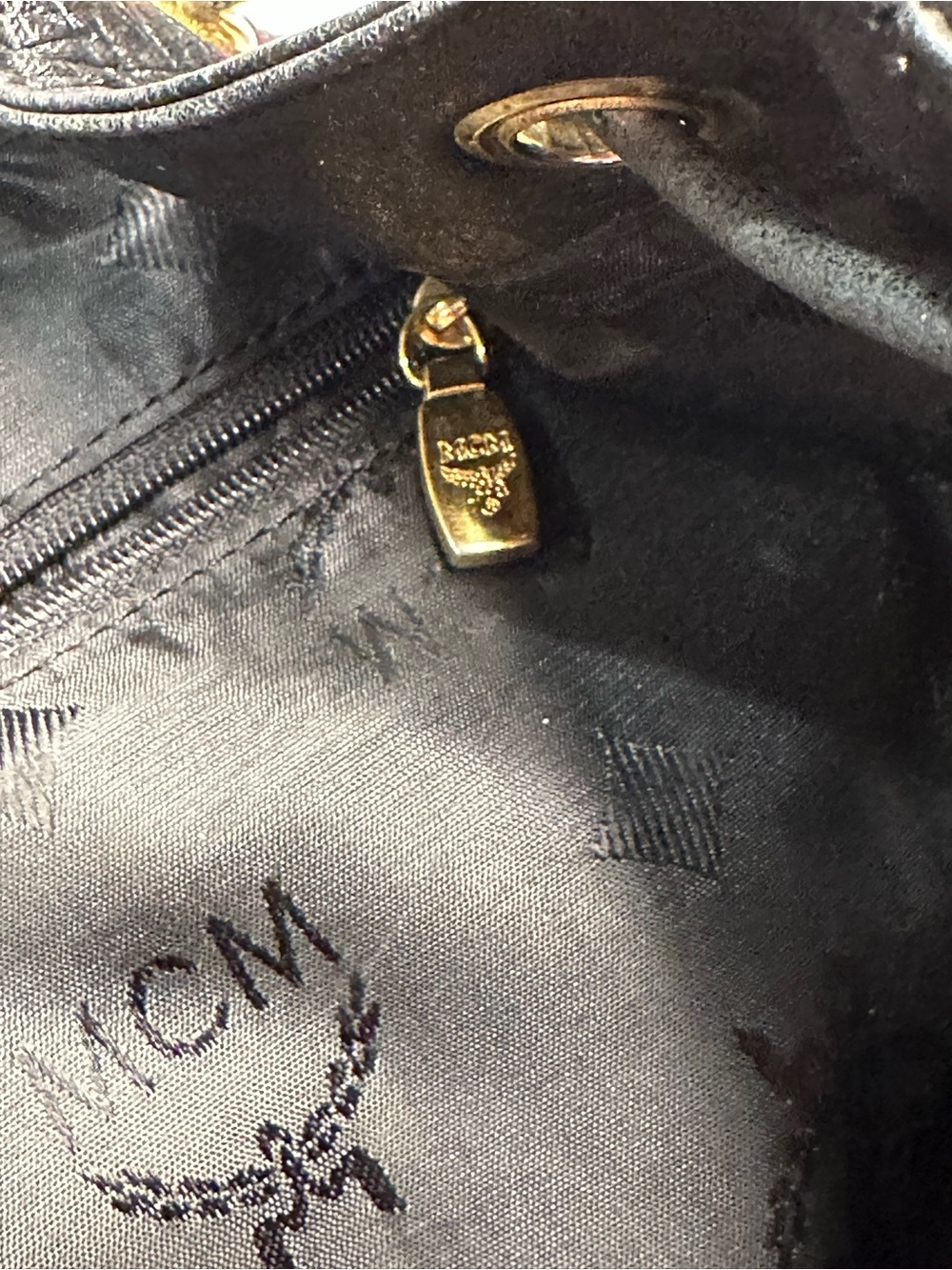 MCM Black Leather Mini Backpack - Gold Hardware - Picture 16 of 16